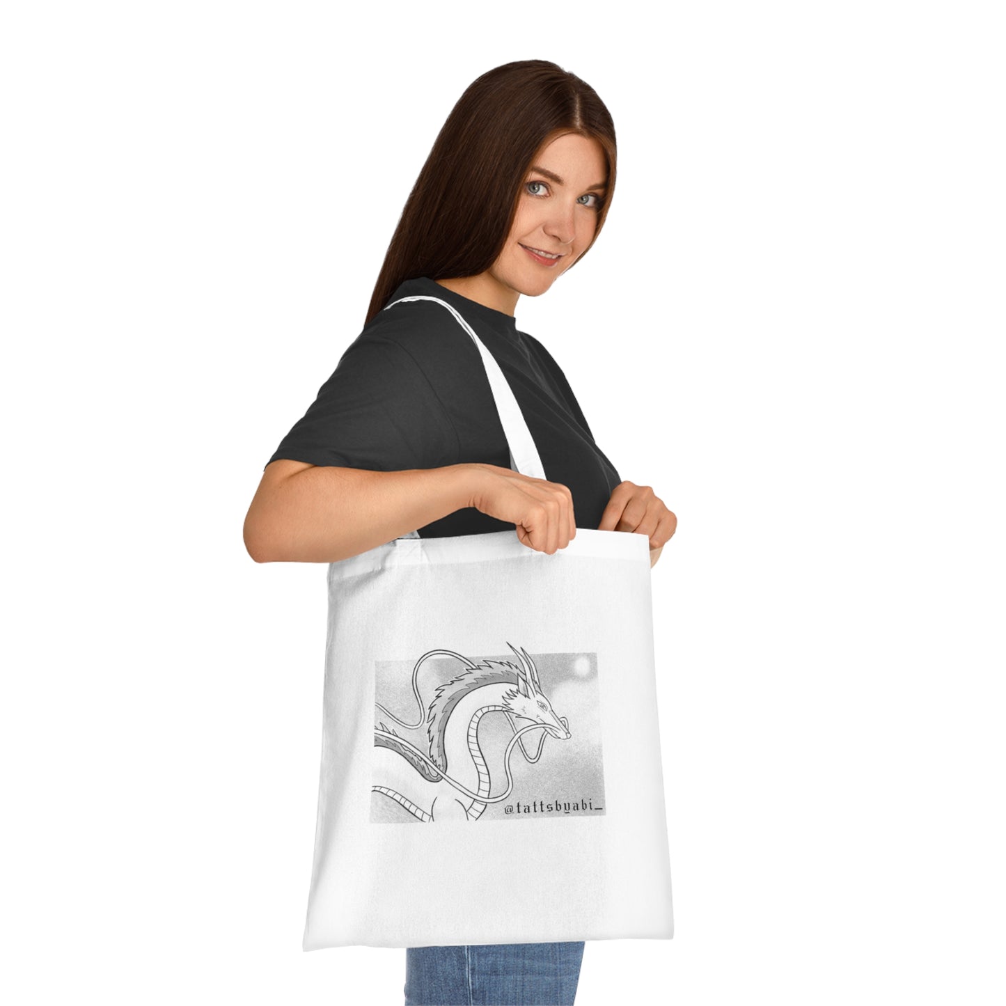 Haku Spirited Away Tote Bag | Eco-Friendly Shopping Bag, Art Tote, Gift for Her, Book Bag, Holy Heart Design