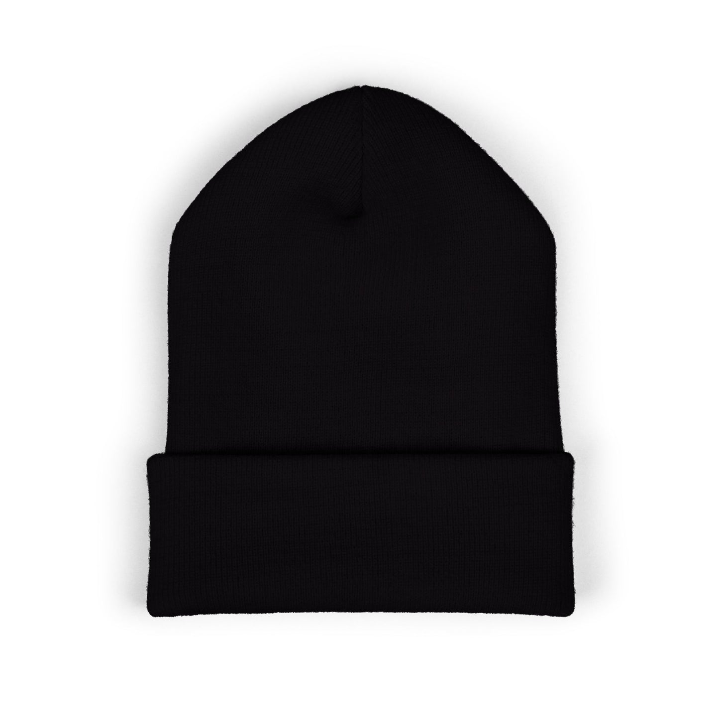 Embroidered Cuffed Beanie — Butterfly with leaves