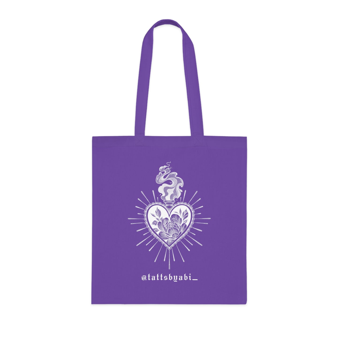 Colour Sacred Heart Cotton Tote Bag | Eco-Friendly Shopping Bag, Art Tote, Gift for Her, Book Bag, Holy Heart Design