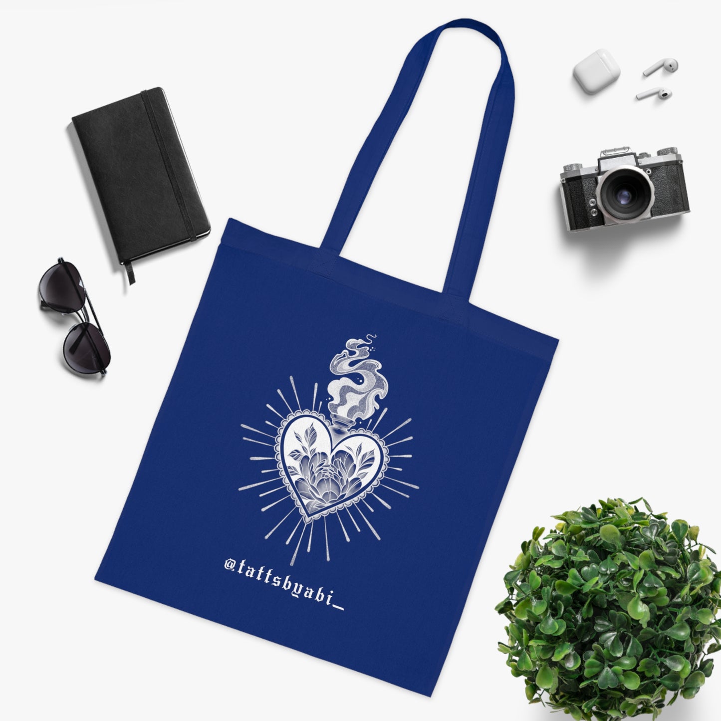 Colour Sacred Heart Cotton Tote Bag | Eco-Friendly Shopping Bag, Art Tote, Gift for Her, Book Bag, Holy Heart Design