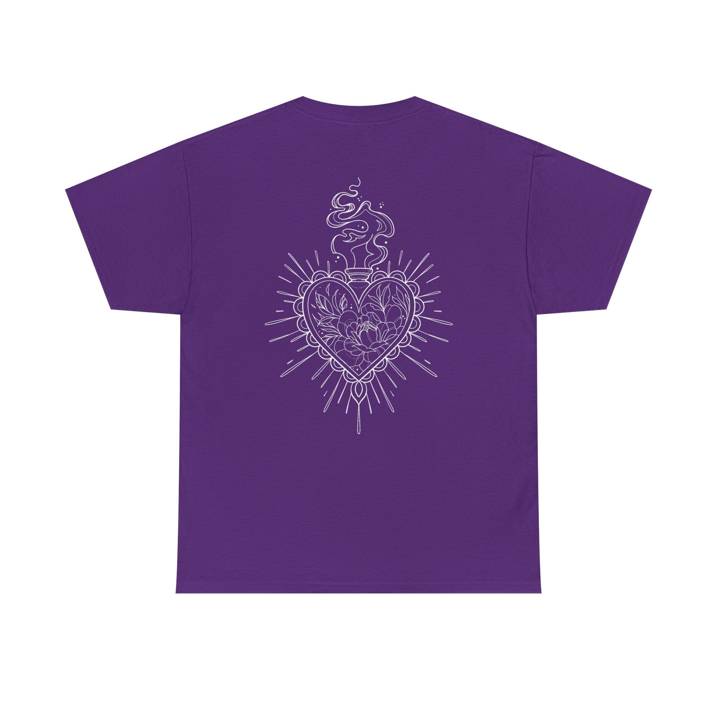 White Print Sacred Heart T-Shirt
