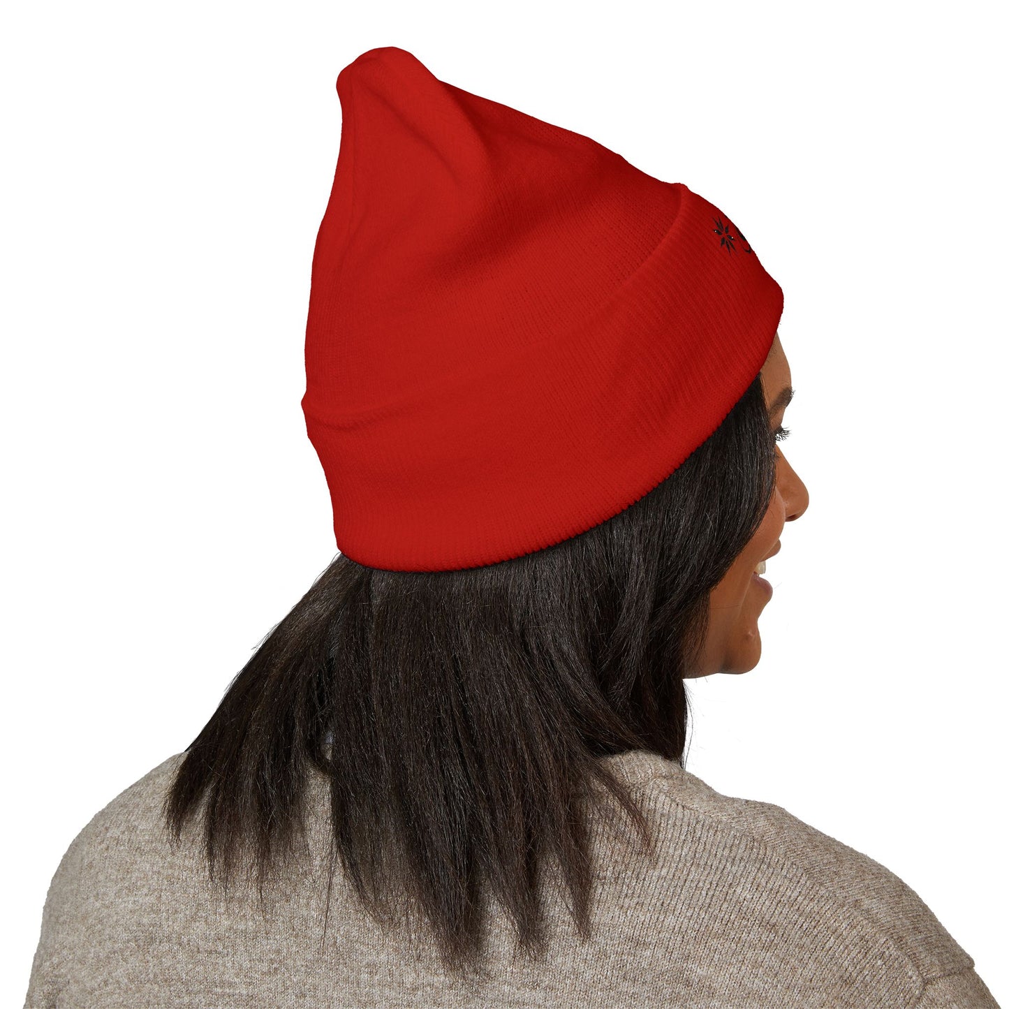 Ornamental moon moth - Embroidered Cuffed Beanie