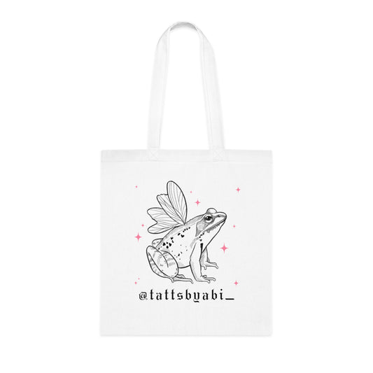 Fairy Frog Tote Bag | Eco-Friendly Shopping Bag, Art Tote, Gift for Her, Book Bag, Holy Heart Design