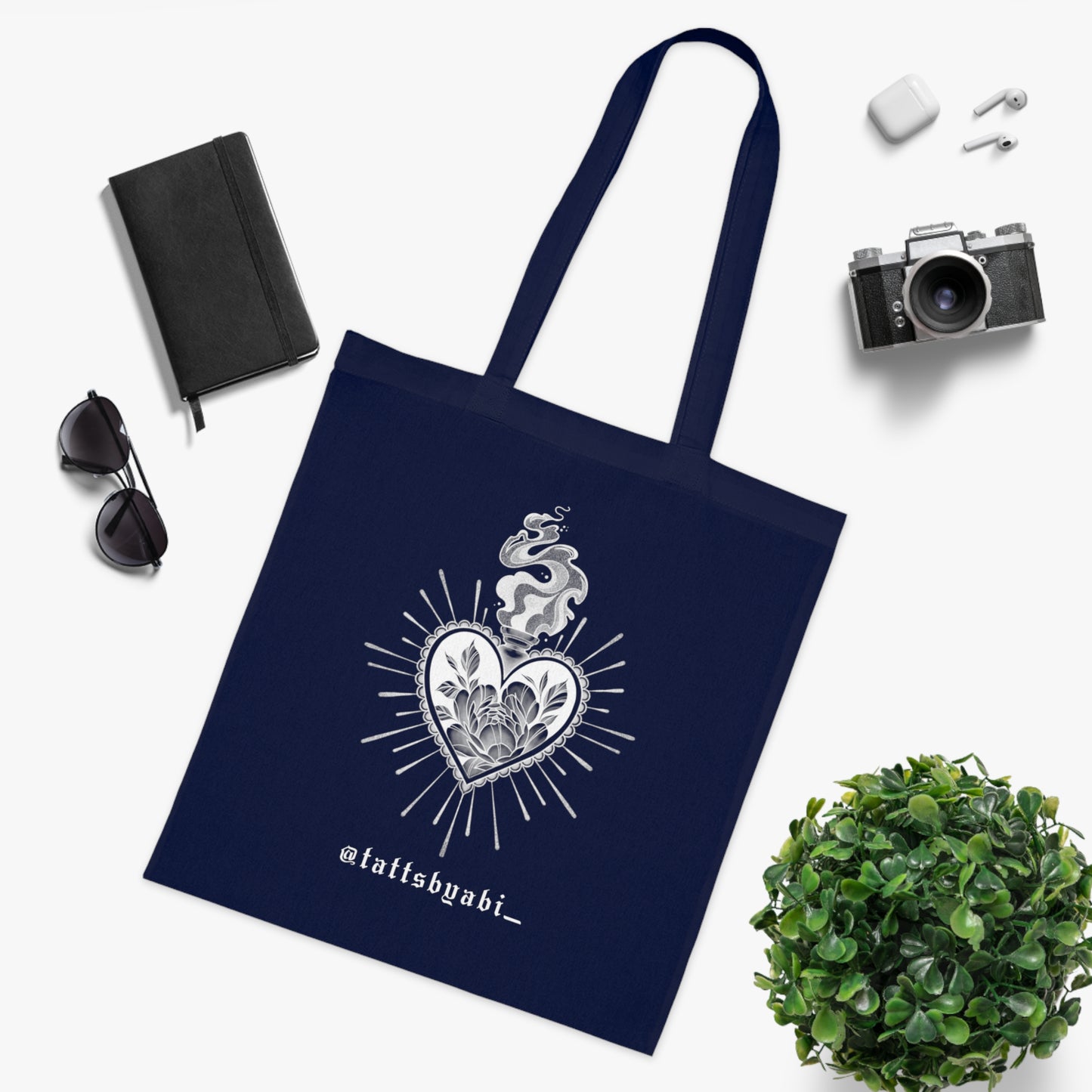 Colour Sacred Heart Cotton Tote Bag | Eco-Friendly Shopping Bag, Art Tote, Gift for Her, Book Bag, Holy Heart Design