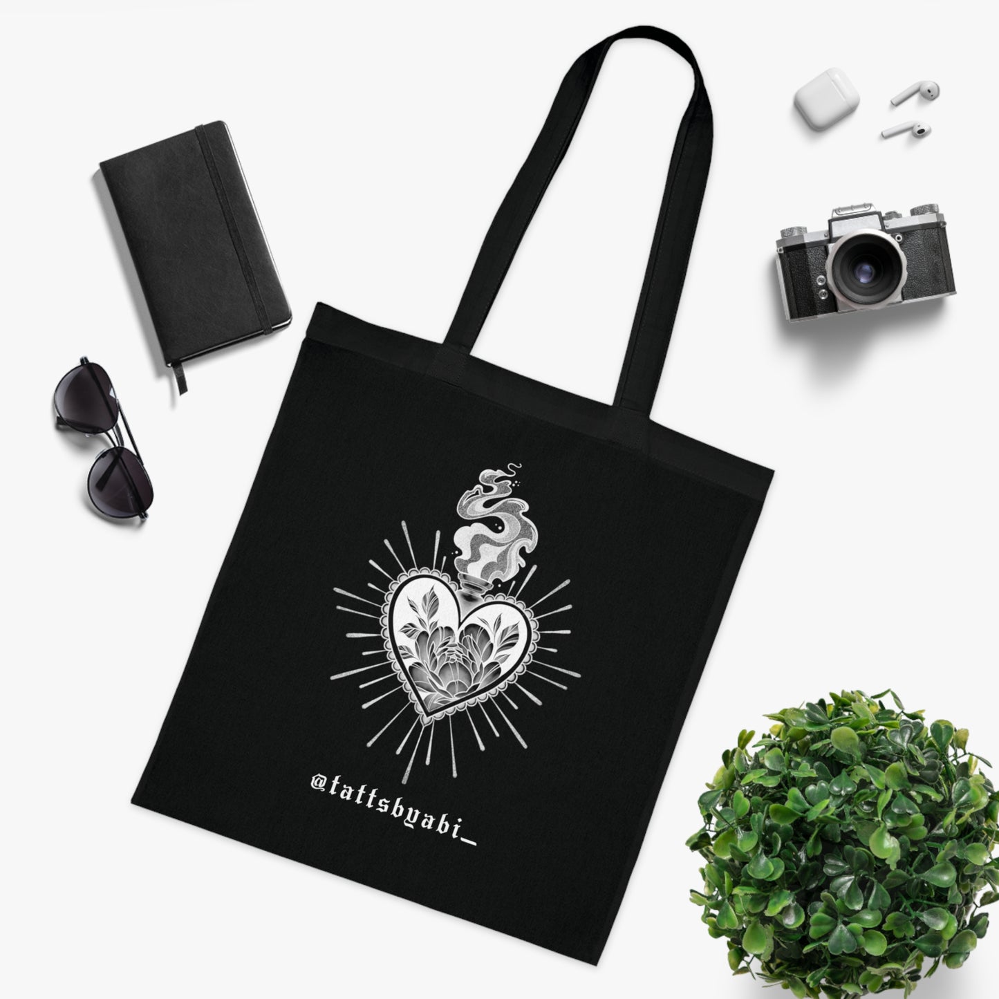 Colour Sacred Heart Cotton Tote Bag | Eco-Friendly Shopping Bag, Art Tote, Gift for Her, Book Bag, Holy Heart Design