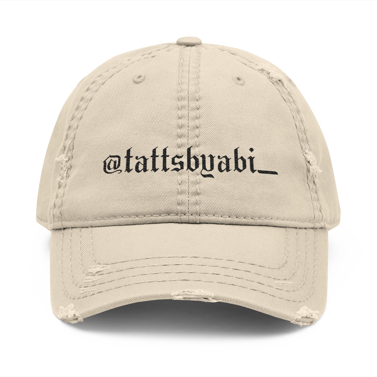 @tattsbyabi_ Embroidered Distressed Dad Hat