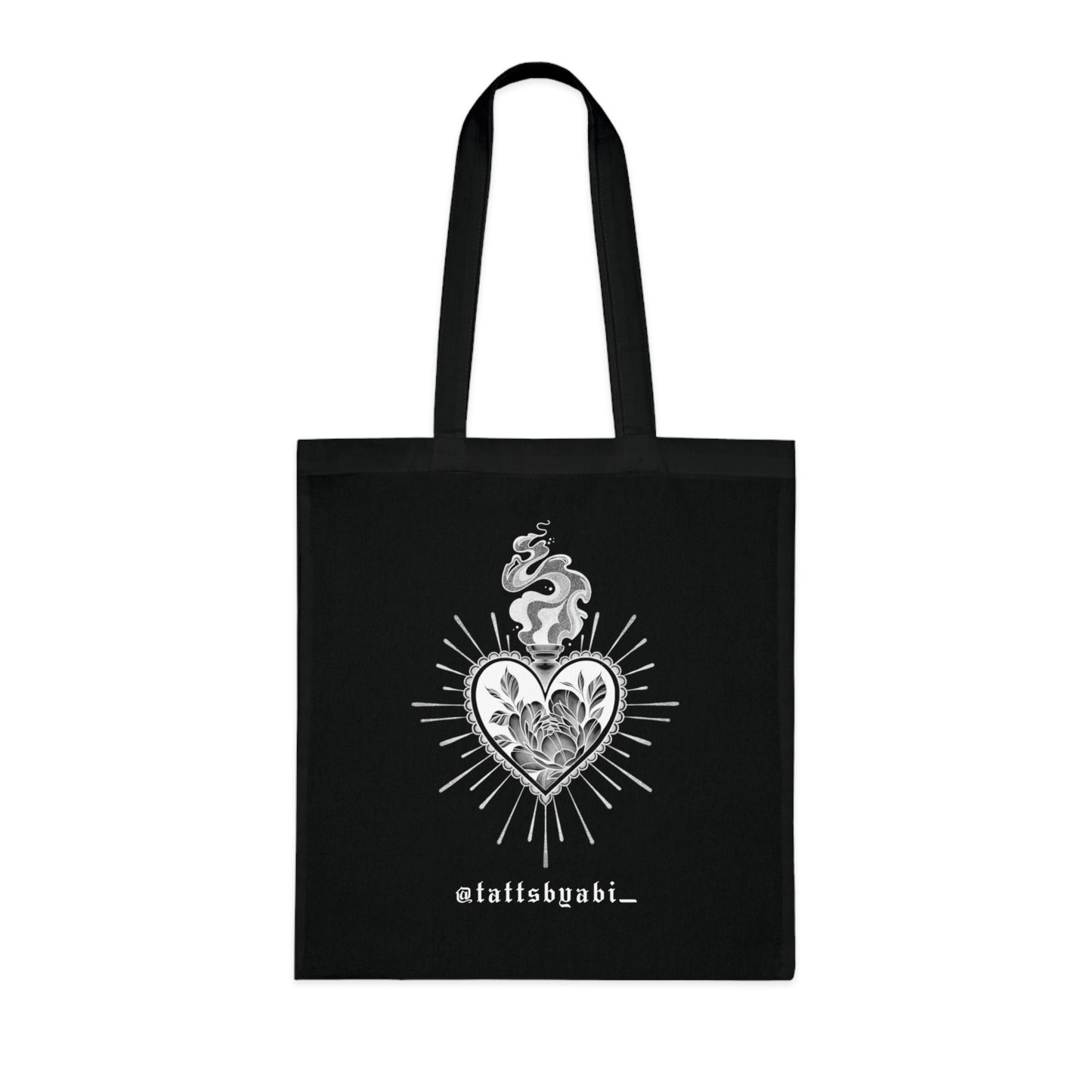 Colour Sacred Heart Cotton Tote Bag | Eco-Friendly Shopping Bag, Art Tote, Gift for Her, Book Bag, Holy Heart Design