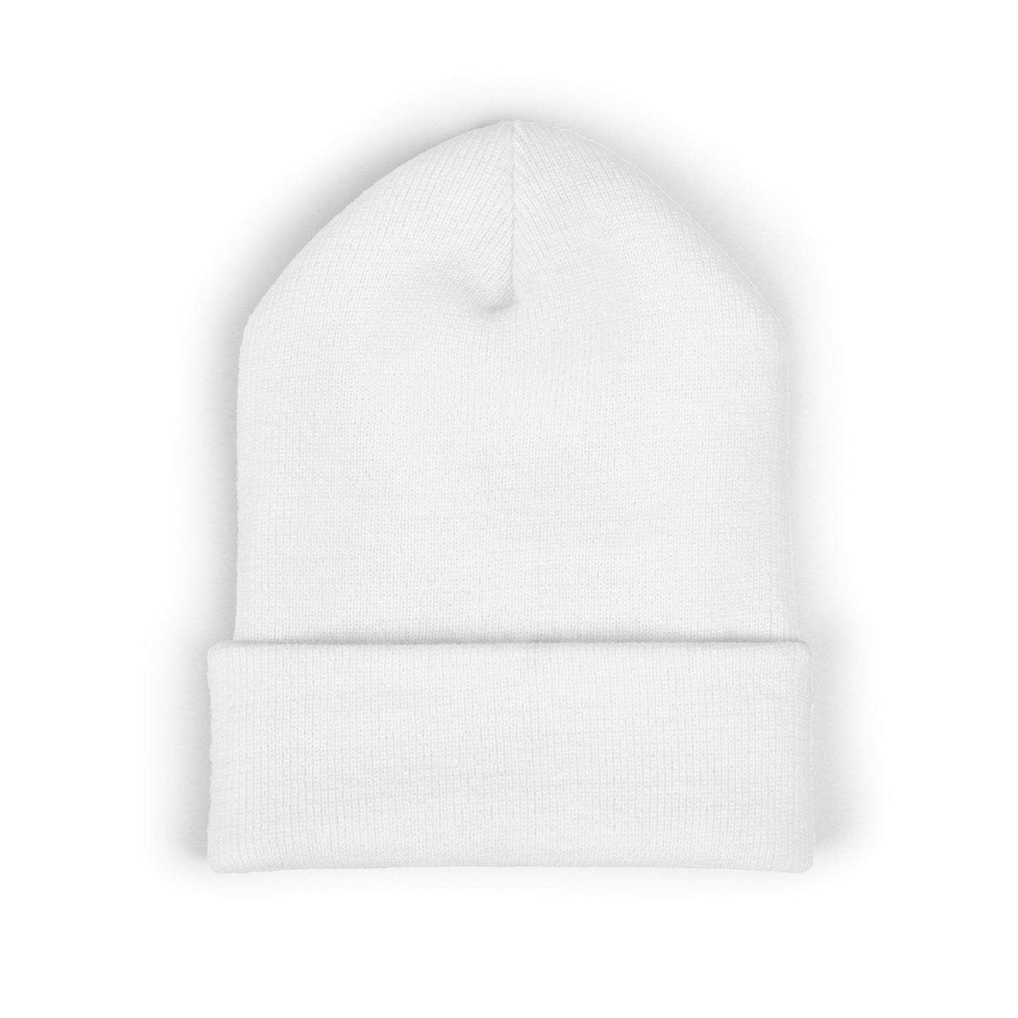 Ornamental moon moth (pink) - Embroidered Cuffed Beanie