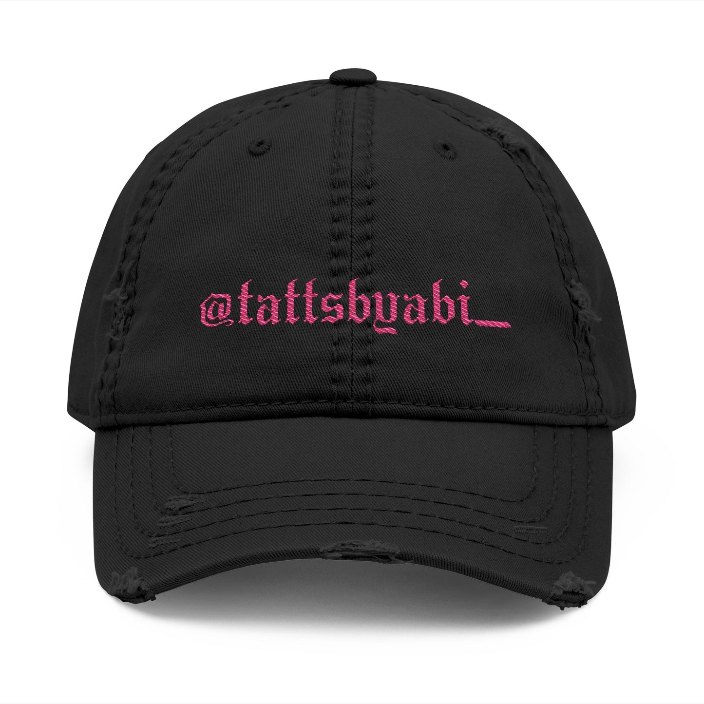 @tattsbyabi_ Embroidered Distressed Dad Hat