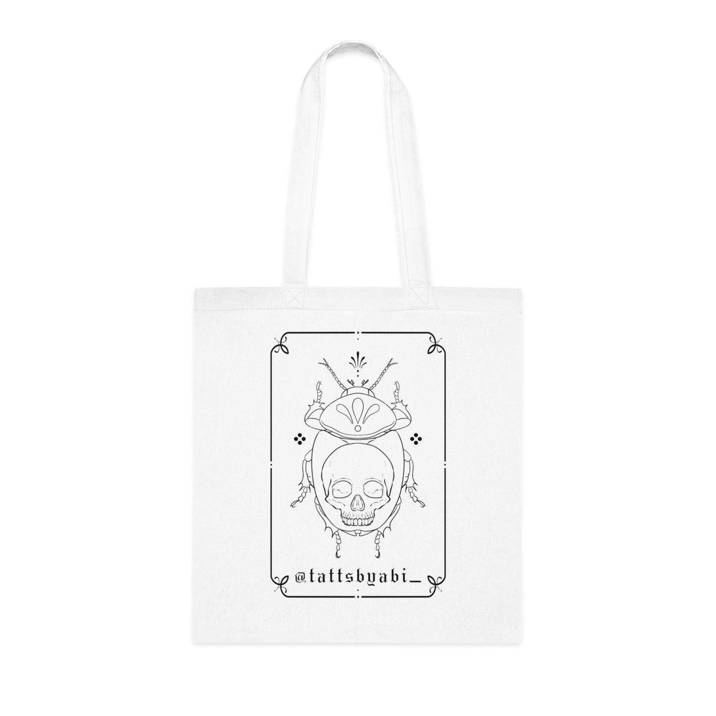 Bug Frame Cotton Tote Bag | Eco-Friendly Shopping Bag, Art Tote, Gift for Her, Book Bag, Holy Heart Design