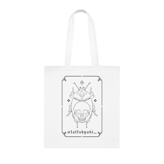 Bug Frame Cotton Tote Bag | Eco-Friendly Shopping Bag, Art Tote, Gift for Her, Book Bag, Holy Heart Design