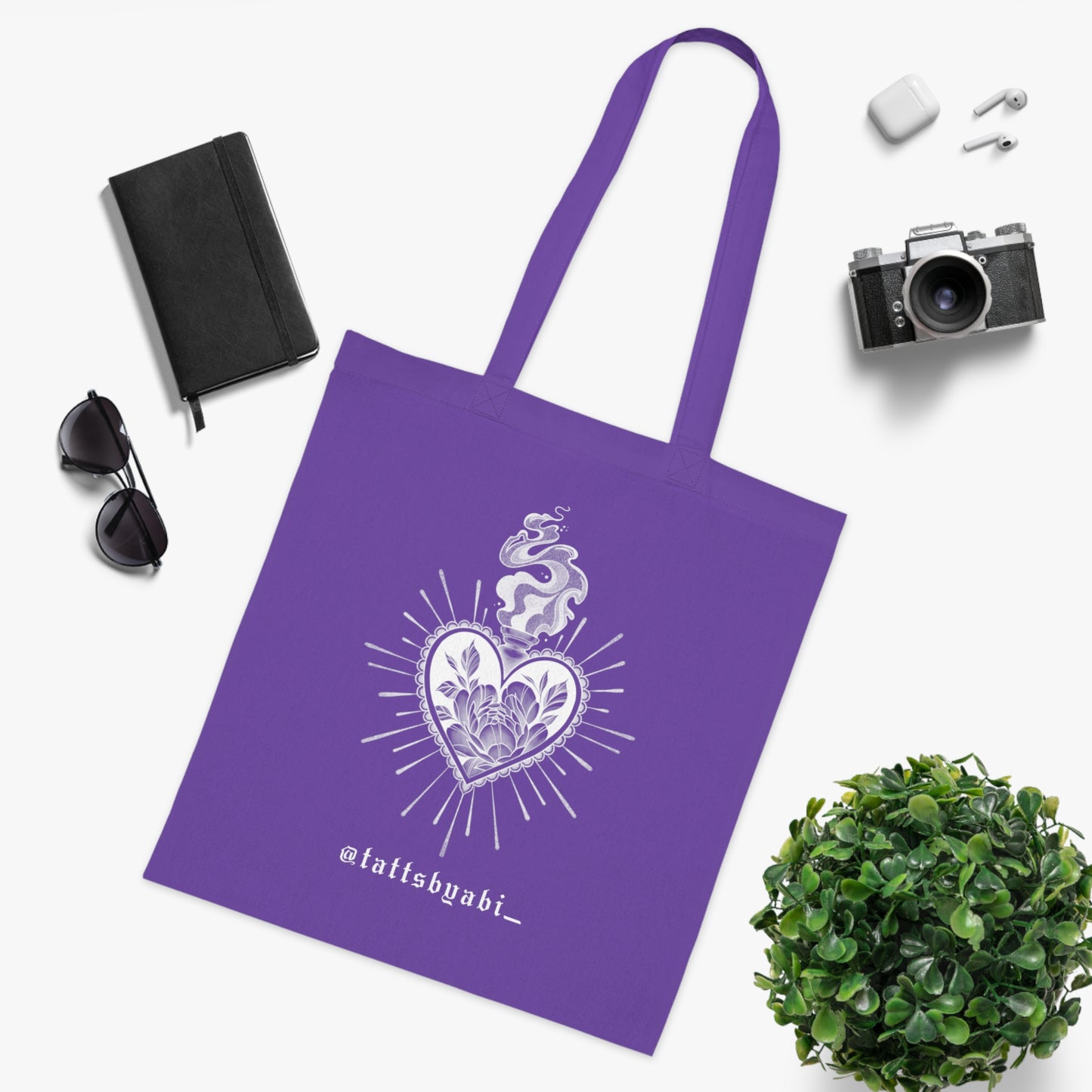 Colour Sacred Heart Cotton Tote Bag | Eco-Friendly Shopping Bag, Art Tote, Gift for Her, Book Bag, Holy Heart Design