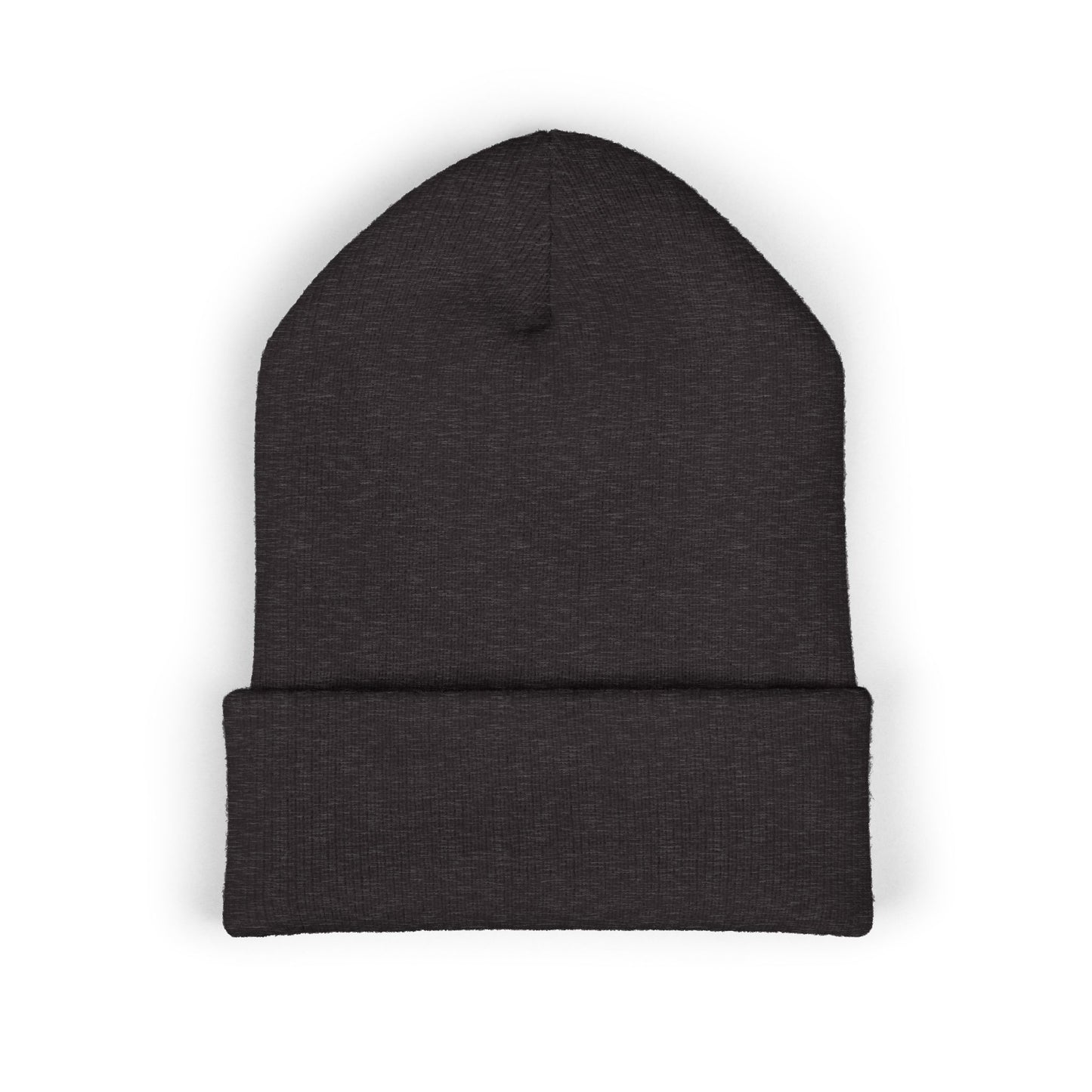 Embroidered Cuffed Beanie — Butterfly with leaves