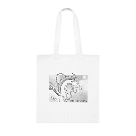 Haku Spirited Away Tote Bag | Eco-Friendly Shopping Bag, Art Tote, Gift for Her, Book Bag, Holy Heart Design