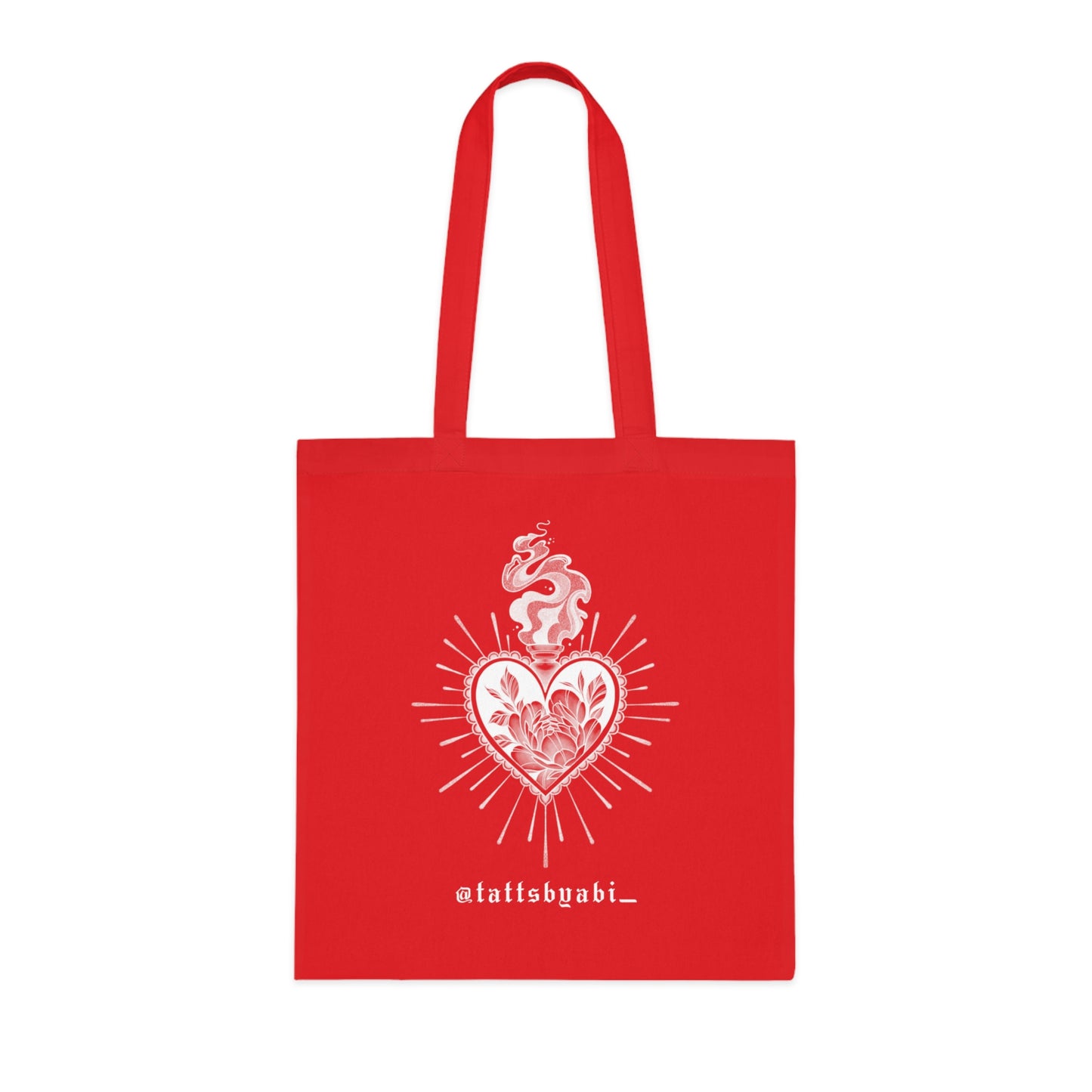 Colour Sacred Heart Cotton Tote Bag | Eco-Friendly Shopping Bag, Art Tote, Gift for Her, Book Bag, Holy Heart Design