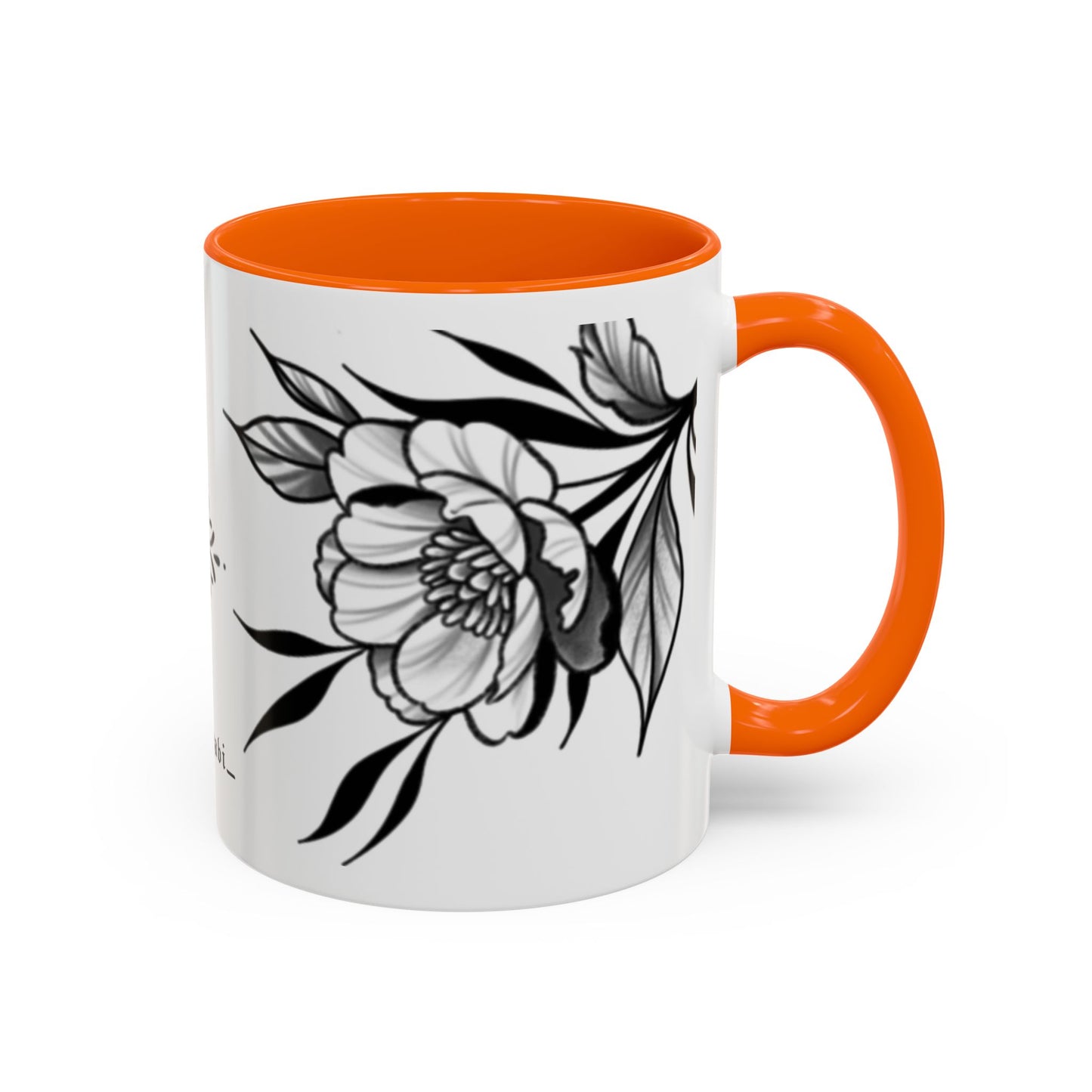 Flower mug (white background)