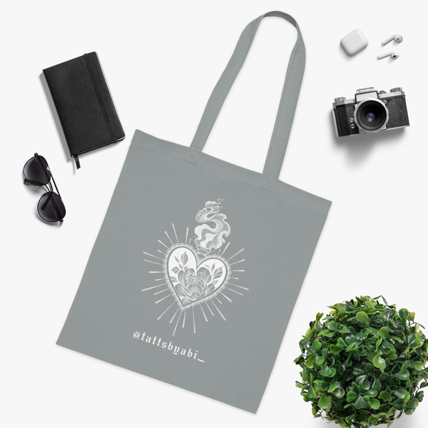 Colour Sacred Heart Cotton Tote Bag | Eco-Friendly Shopping Bag, Art Tote, Gift for Her, Book Bag, Holy Heart Design