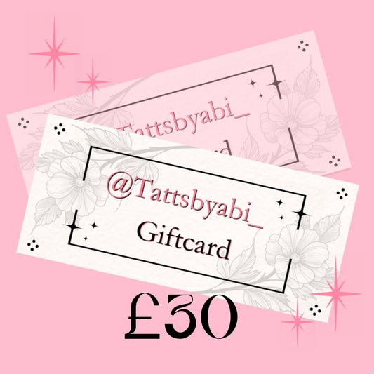 £30 Gift card (Physical copy posted)