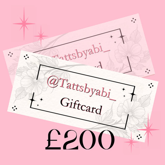 £200 Gift card (Physical copy posted)