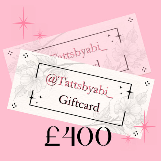 £400 Gift card (Physical copy posted)