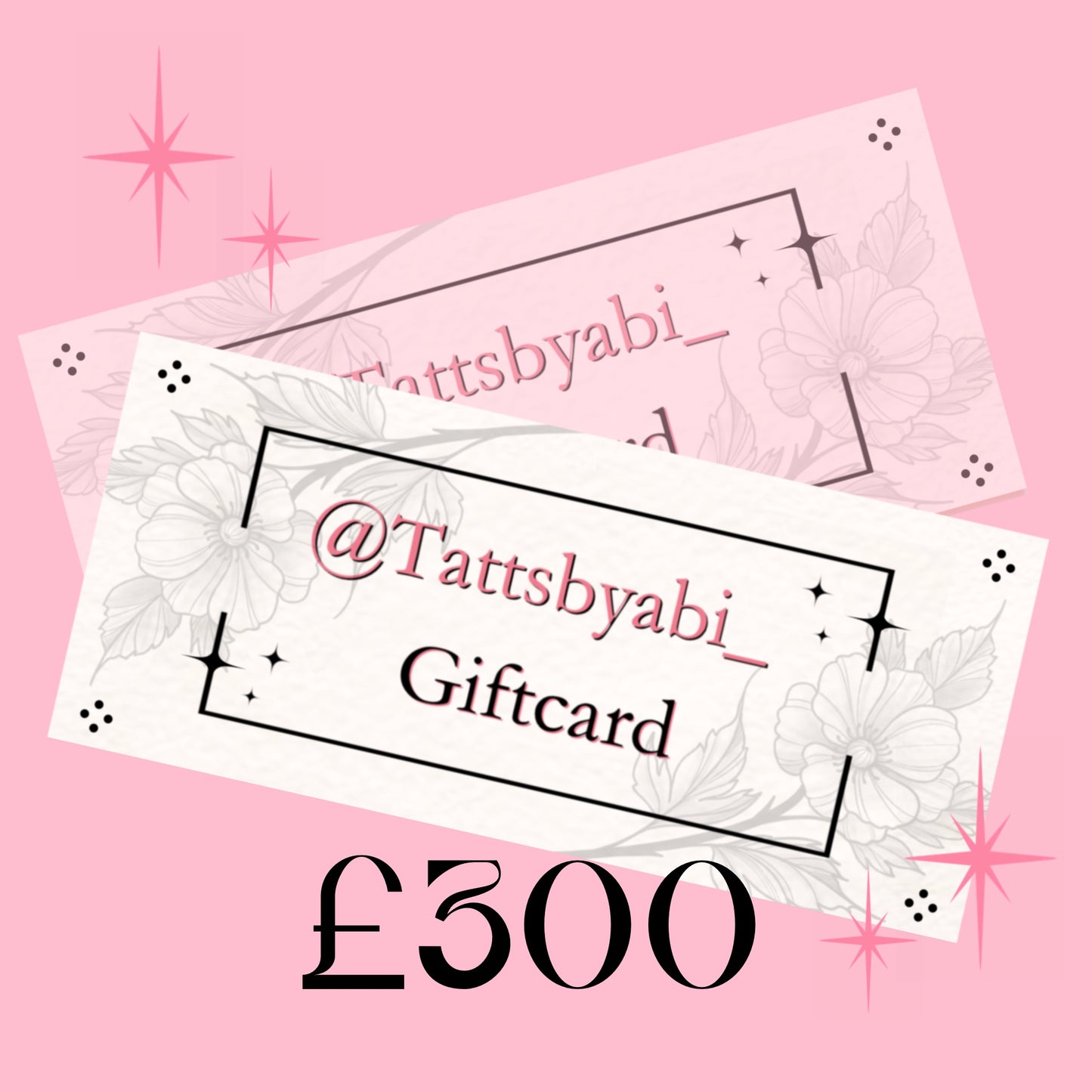 £300 Gift card (Physical copy posted)